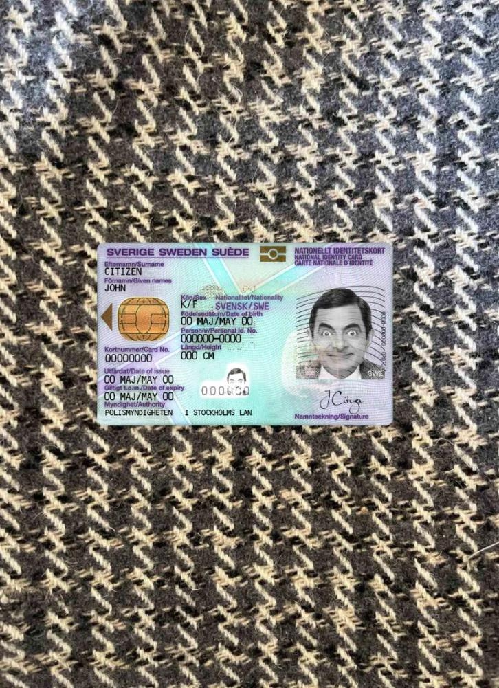 Downloadable Sweden ID photolook real example